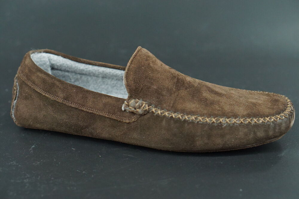 To Boot New York Oreilly Black suede Moccasin loafers SZ 8.5 Men House Slipper